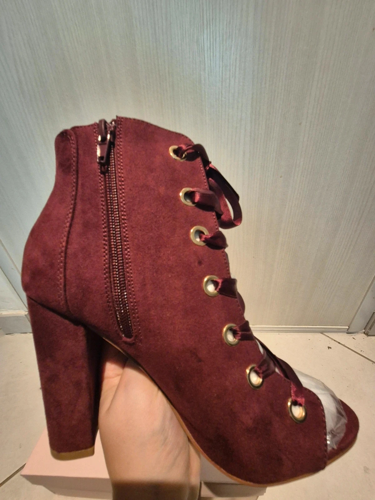 Burgundy ankle boots – photo 5